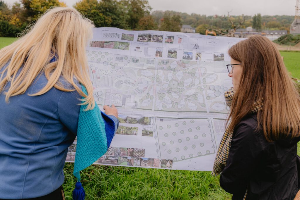 Paysages comestibles : cultiver la ville de demain ! - Plan du labyrinthe nourricier à Herstal